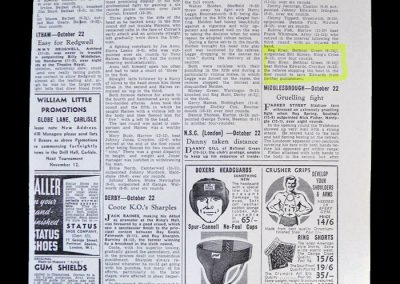 Krays Boxing Matches - Newspaper Cuttings