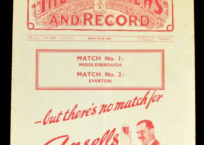 Aston Villa v Middlesbrough 26.08.1939 & Aston Villa v Everton 28.08.1939