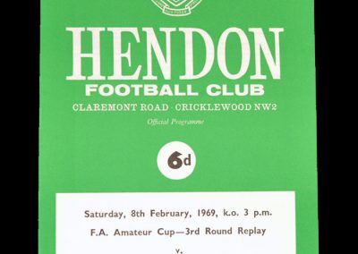 Hendon v North Shields 08.02.1969 (FA Amatuer Cup 3rd Round)