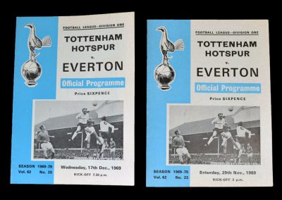 Spurs v Everton 29.11.1969 (postponed) & Spurs v Everton 17.12.1969 (postponed)