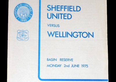 Sheff Wed v Wellington NZ 02.06.1975
