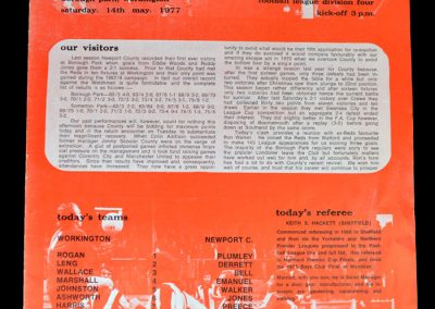 Workington v Newport 14.05.1977