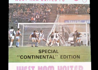 Tbilisi v West Ham 18.03.1981 (European Cup Winners Cup 3rd Round 2nd Leg) (Continental and Match Edition)
