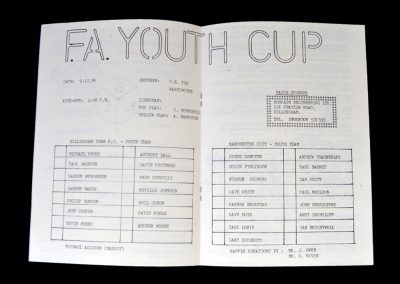 Billingham v Man City 09.12.1984 (FA Yout Cup) 1-9 DT was there
