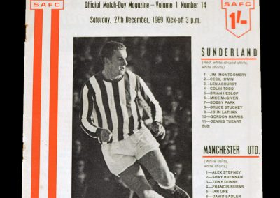 Man Utd v Sunderland 27.12.1969