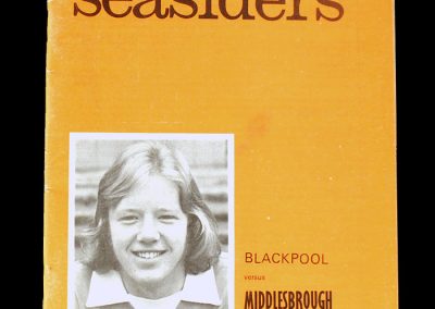 Middlesbrough v Blackpool 30.09.1972