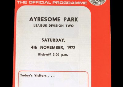 Middlesbrough v Burnley 04.11.1972