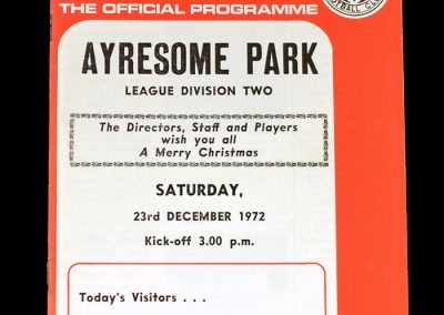 Middlesbrough v Luton 23.12.1972