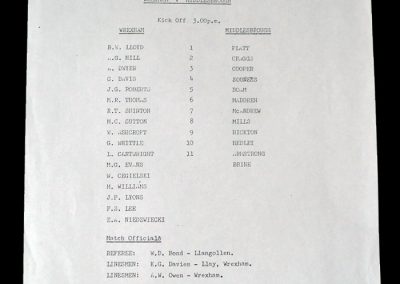 Middlesbrough v Wrexham 06.08.1977
