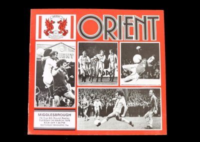 Middlesbrough v Leyton Orient 14.03.1978 (FA Cup 6th Round Replay - DT was there)