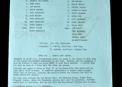 Middlesbrough v Sheff Wed 22.08.1981
