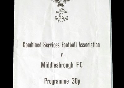 Middlesbrough v Combined Services 05.12.1984
