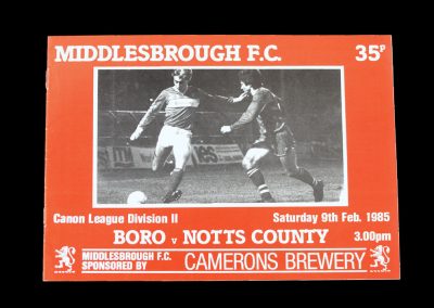 Middlesbrough v Notts County 09.02.1985