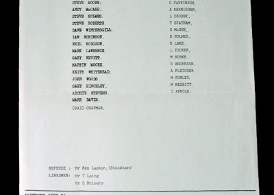 Middlesbrough v Guisborough 18.08.1990