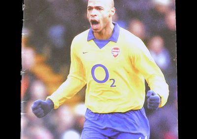 Middlesbrough v Arsenal 20.01.2004 (League Cup Semi Final 1st Leg)