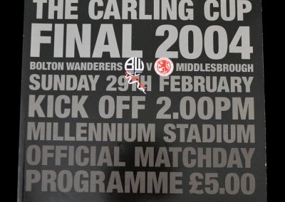 Middlesbrough v Bolton 29.02.2004 (League Cup Final)
