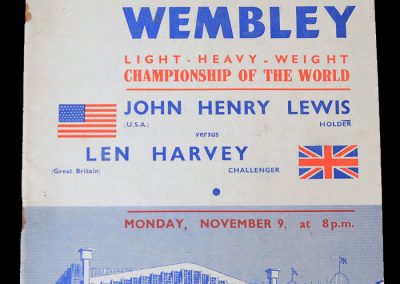 Lewis v Harvey 09.11.1936 (World Light Heavyweight Championship)