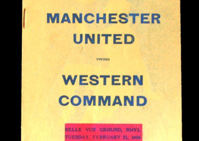 Western Command v Man Utd 20.03.1956 (Duncan lines up against United)