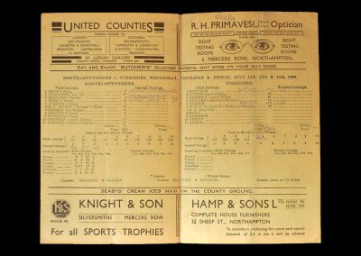 Nothants v Yorkshire 12-14.07.1939