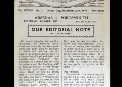 Arssenal v Portsmouth 25.12.1946