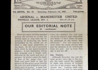 Arsenal v Man Utd 01.02.1947