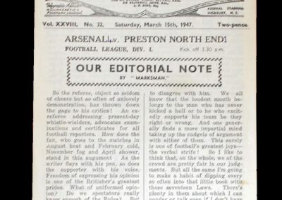 Arsenal v Preston 15.03.1947