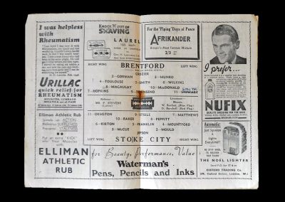 Brentford v Stoke 14.12.1946