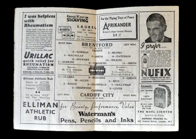 Brentford v Cardiff 11.01.1947 - FA Cup 3rd Round
