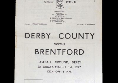 Brentford v Derby 01.03.1947